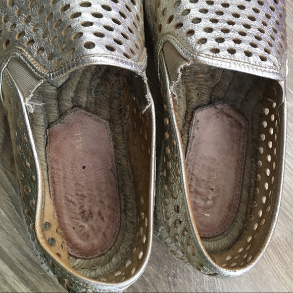 Loeffler Randall espadrille shoes 9 gold Rowan - Picture 5 of 5